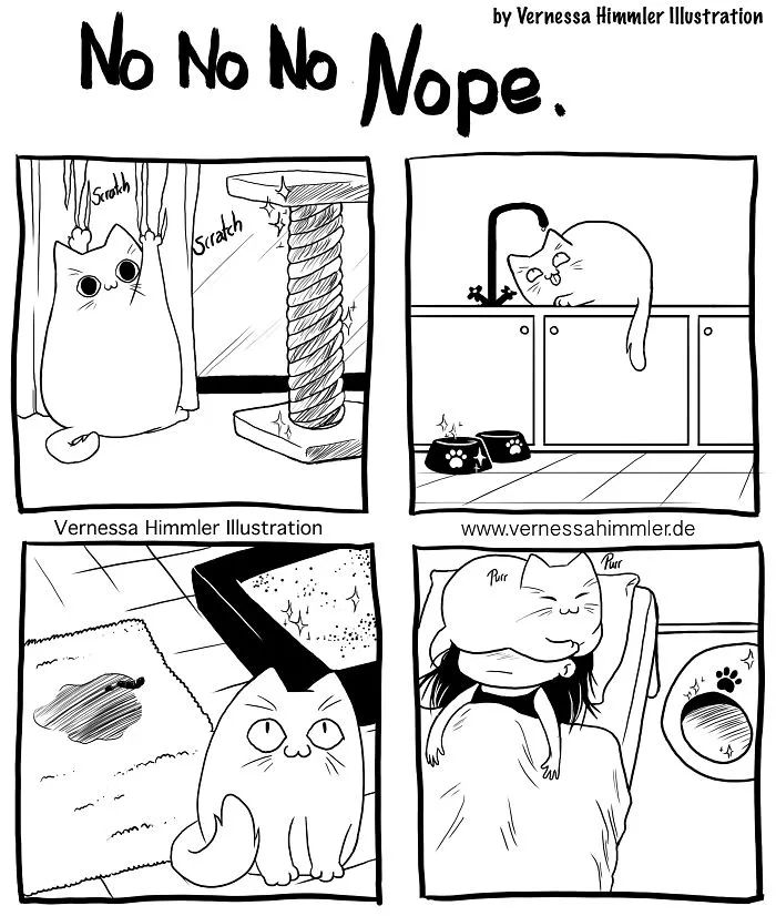 42 Hilarious Comics That Capture My Life With Two Cheeky Cats