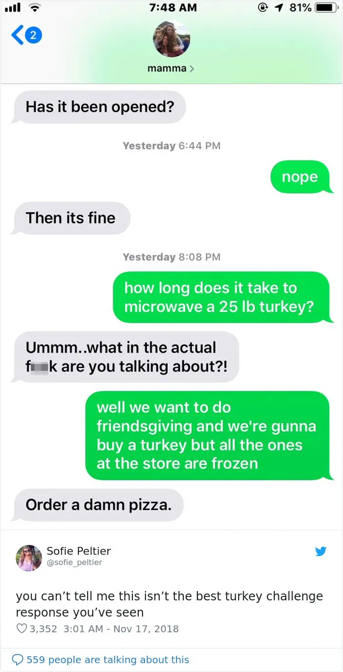 People Ask Their Parents How To Cook A 25 Lb Turkey In A Microwave And Here Are 31 Hilarious Responses