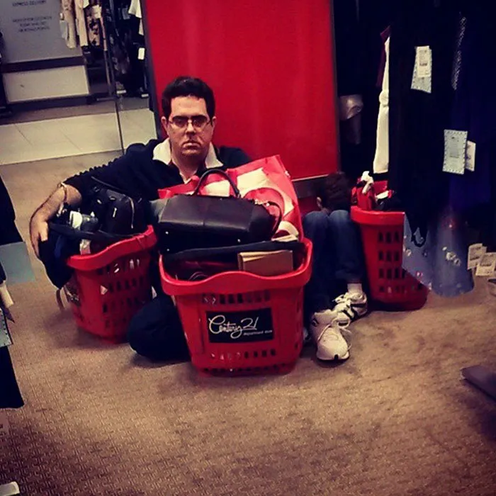 49 "Miserable Men" Hilariously Captured While Their Women Were Shopping