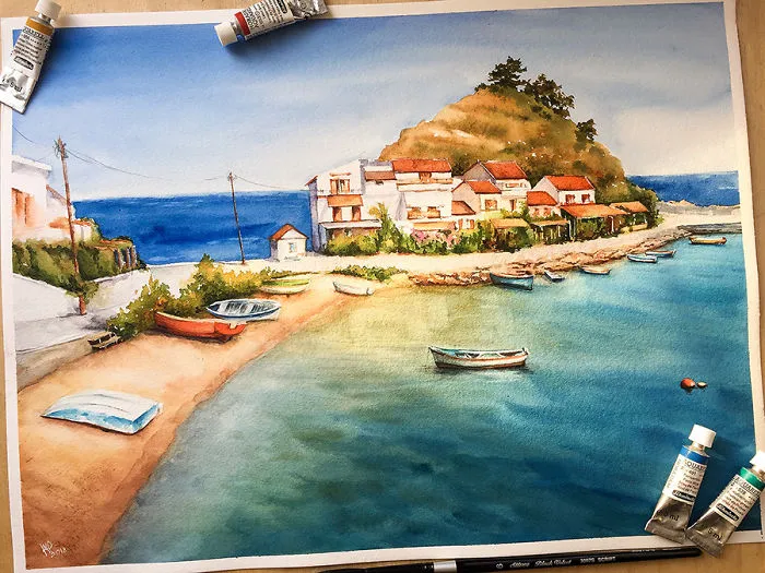 I've Started 2019 Watercolor Calendar Challenge: 12 Paintings In Less Than 2 Months