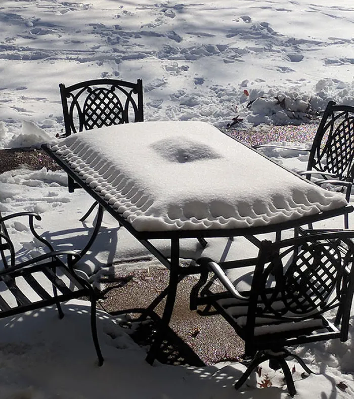 La nieve parece un pastel