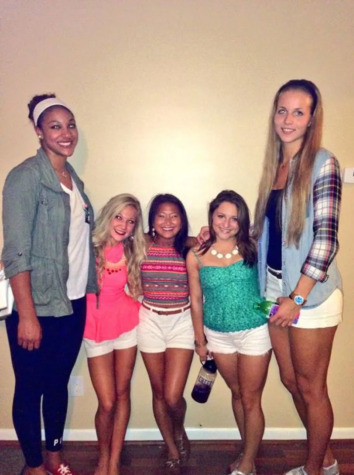 Women Basketball Players Vs. Cheerleaders