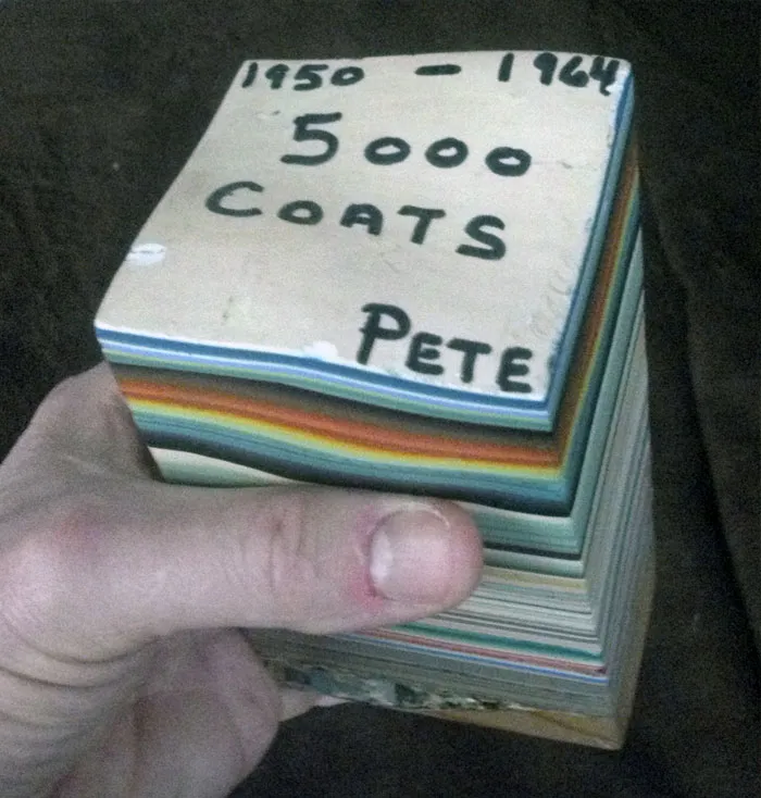 Thrift Store, Three Bucks. Pete Painted This Block Of Wood For 14 Years, Almost Every Day