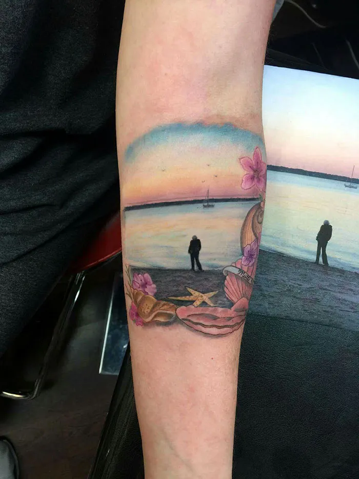Convertí la última foto de mi madre en un tatuaje
