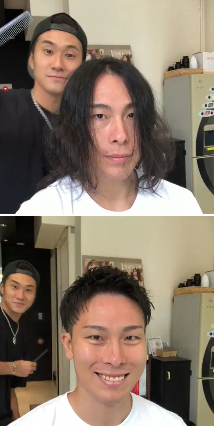 Este barbero japonés muestra la gran diferencia que puede marcar un buen corte de pelo