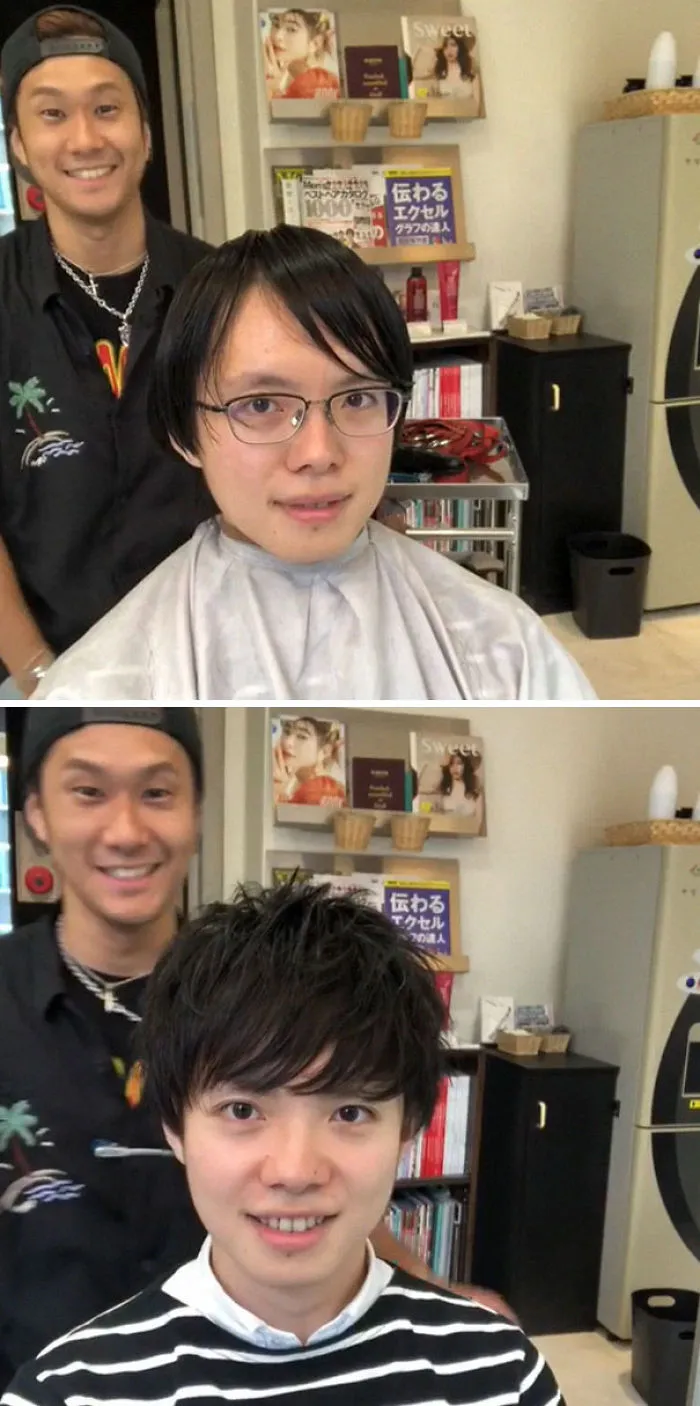 Este barbero japonés muestra la gran diferencia que puede marcar un buen corte de pelo
