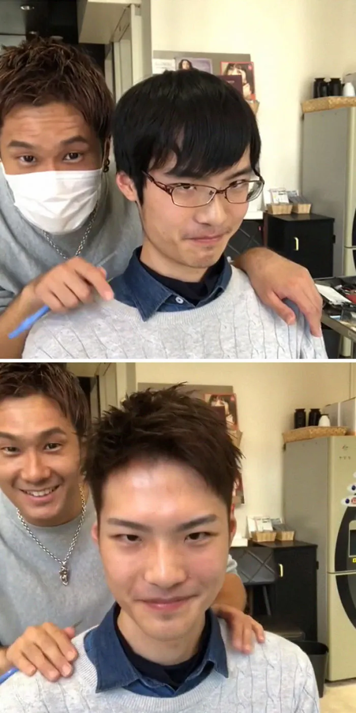 Este barbero japonés muestra la gran diferencia que puede marcar un buen corte de pelo