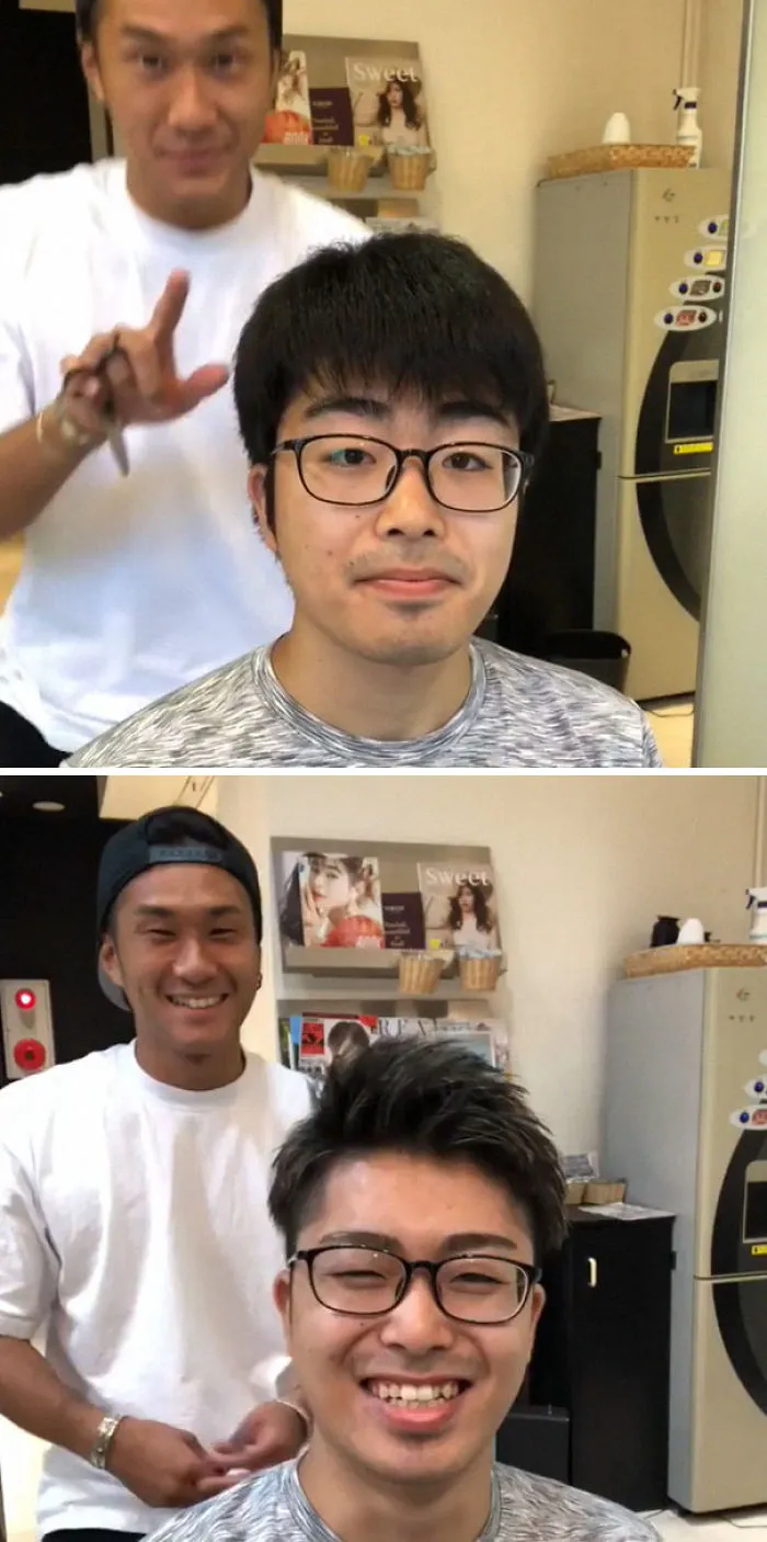 Este barbero japonés muestra la gran diferencia que puede marcar un buen corte de pelo