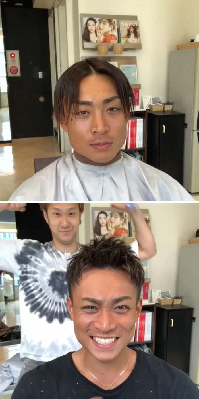 Este barbero japonés muestra la gran diferencia que puede marcar un buen corte de pelo