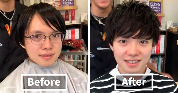 Japanese Barber Shows Just How Much Difference A Good Haircut Can Make