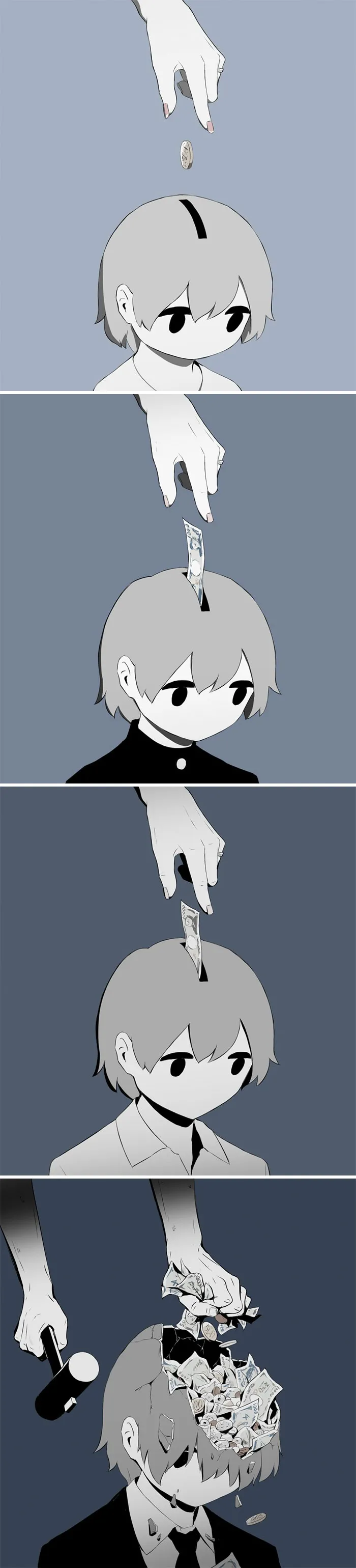 50 Powerful Illustrations By Japanese Artist That Will Make You Think (New Pics)