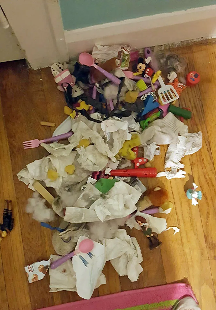 Girls' Room Wasn't Getting Warm So I Took Apart Their Vent, I Now Have A Great Way To Illustrate What It's Like To Have Four Children