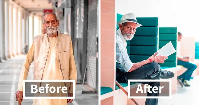 I Gave My 98-Year-Old Grandpa A Millenial Look And Then Photographed Him So His Inner Youth Could Stand Out