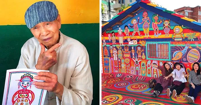  96-Year-Old Taiwanese Man Saves His Village From Demolition By Turning It Into A "Rainbow Village"