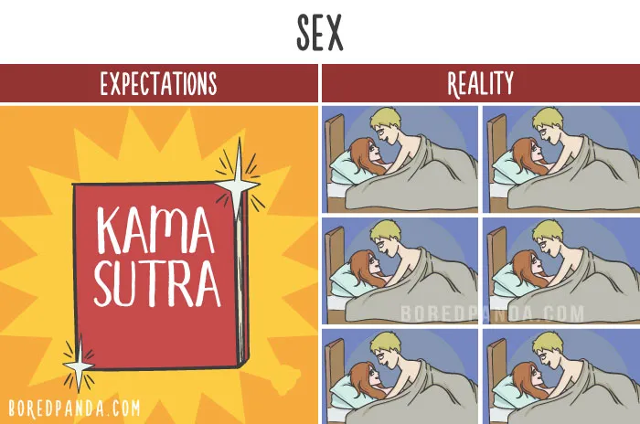 The Difference Between Relationship Expectations Vs. The Reality In 20 Illustrations