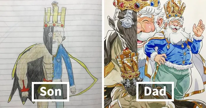 Dad Turns His Sons' Doodles Into Anime Characters, And The Result Is Amazing (Part V)