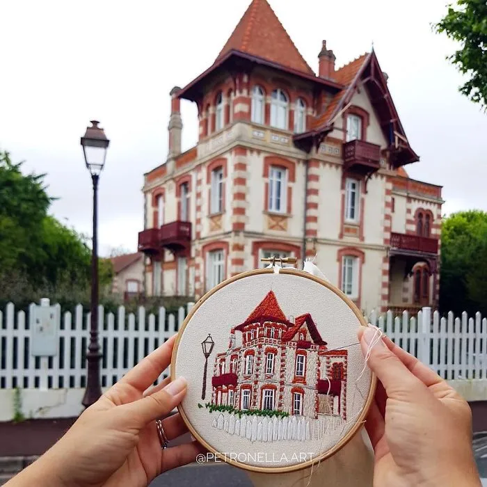 Traveling Couple Recreate The Architecture Of European Cities With Charming Embroidery