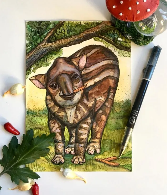 I Use Watercolor And A Black Pen To Create Illustrations That Inspire People To See The Beauty Of Nature
