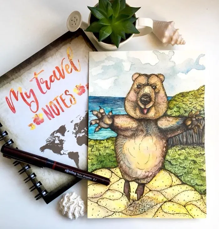 I Use Watercolor And A Black Pen To Create Illustrations That Inspire People To See The Beauty Of Nature