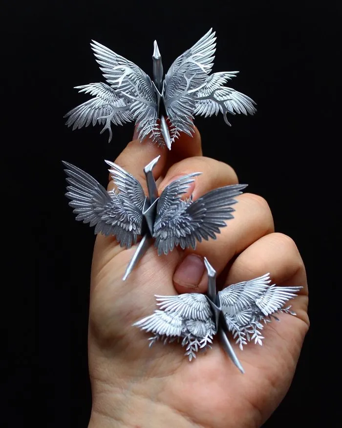 Some Time Ago I Challenged Myself To Create An Origami Crane Every Day For 1000 Days (New Pics)