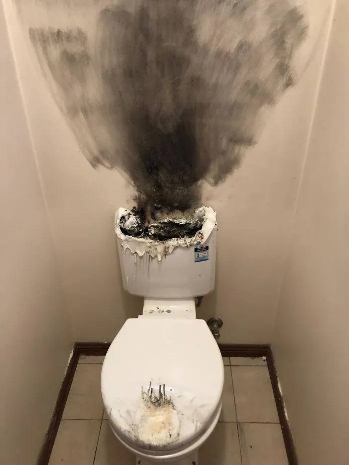 Tenants Called Today To Tell Me The Toilet Wouldn’t Flush, Plumber Turned Up To This