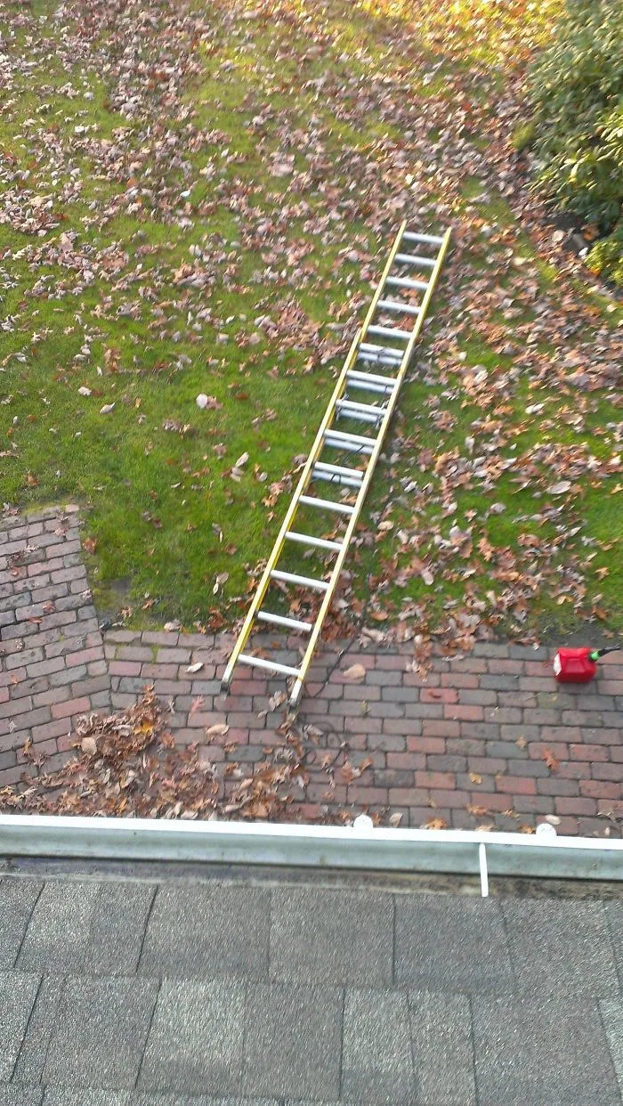 I Was Putting Up Christmas Lights On My Roof A While Back When This Happened...