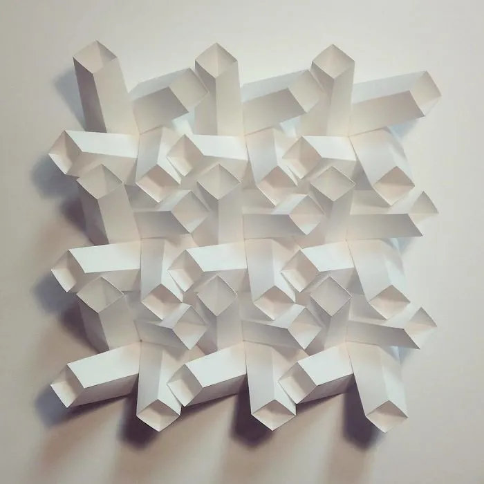 The Way This Engineer Turns Simple Sheets Of Paper Into Geometric Art Is Amazingly Satisfying (30 Pics)