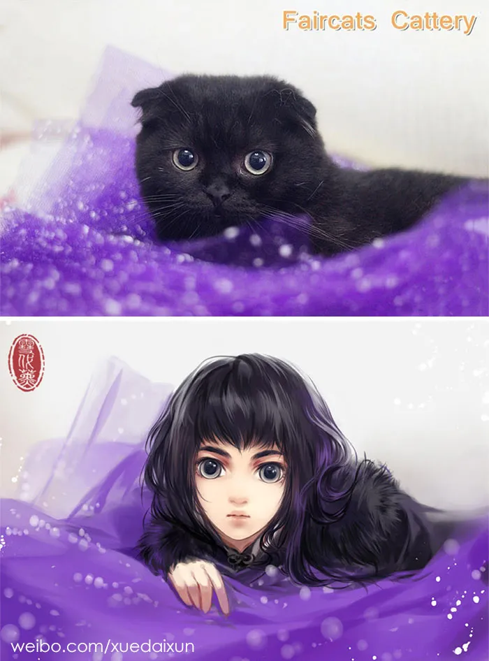 Chinese Artist Creates Human Version Of Cats And Dogs, And The Result Is On Point (22 Pics)