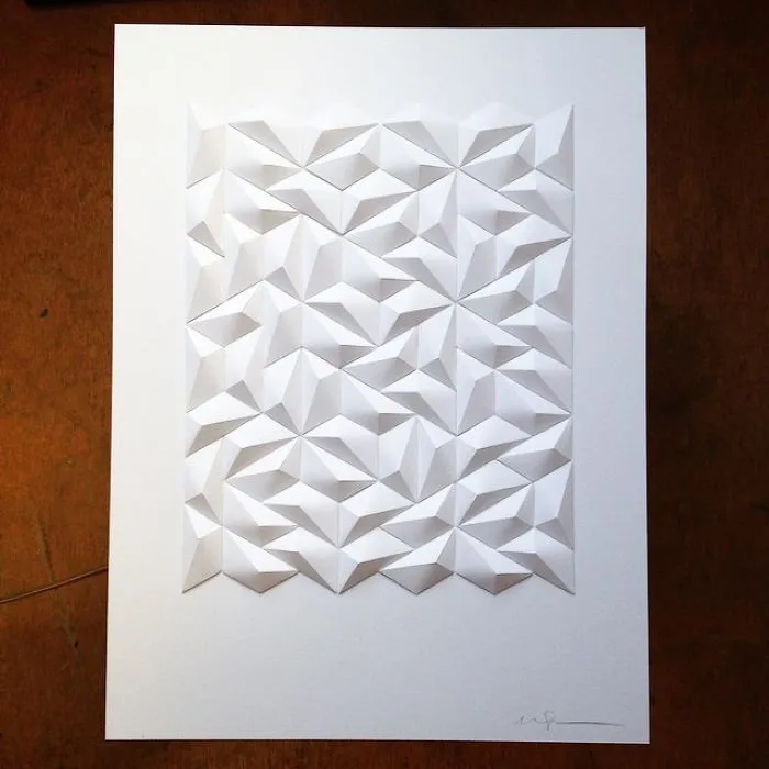 The Way This Engineer Turns Simple Sheets Of Paper Into Geometric Art Is Amazingly Satisfying (30 Pics)
