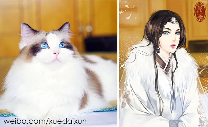 Chinese Artist Creates Human Version Of Cats And Dogs, And The Result Is On Point (22 Pics)