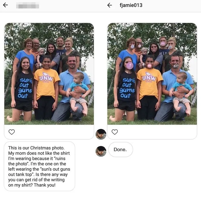 Photoshop Troll Who Takes Photo Requests Too Literally Strikes Again, And The Result Is Hilarious (17 New Pics)
