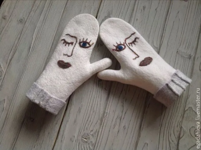 Cosy Felted Mittens With Forest Animals And Magical Characters