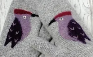 Cosy Felted Mittens With Forest Animals And Magical Characters