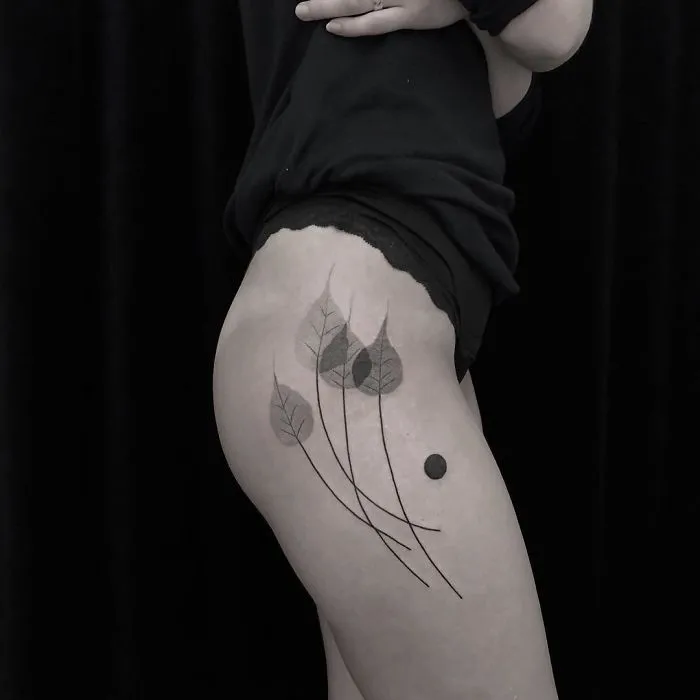 I Design Tattoos Inspired By Minimalism And Botanical Illustrations