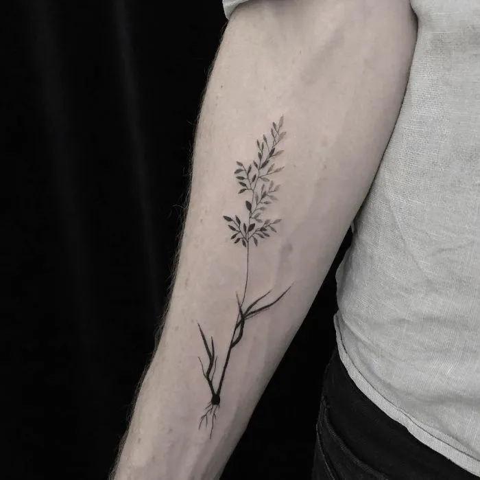 I Design Tattoos Inspired By Minimalism And Botanical Illustrations