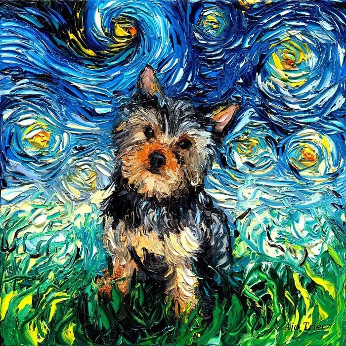 Artist’s Painting Gets Mistaken For A Van Gogh, So She Creates Brilliant ‘Starry Night’ Series (Part II)