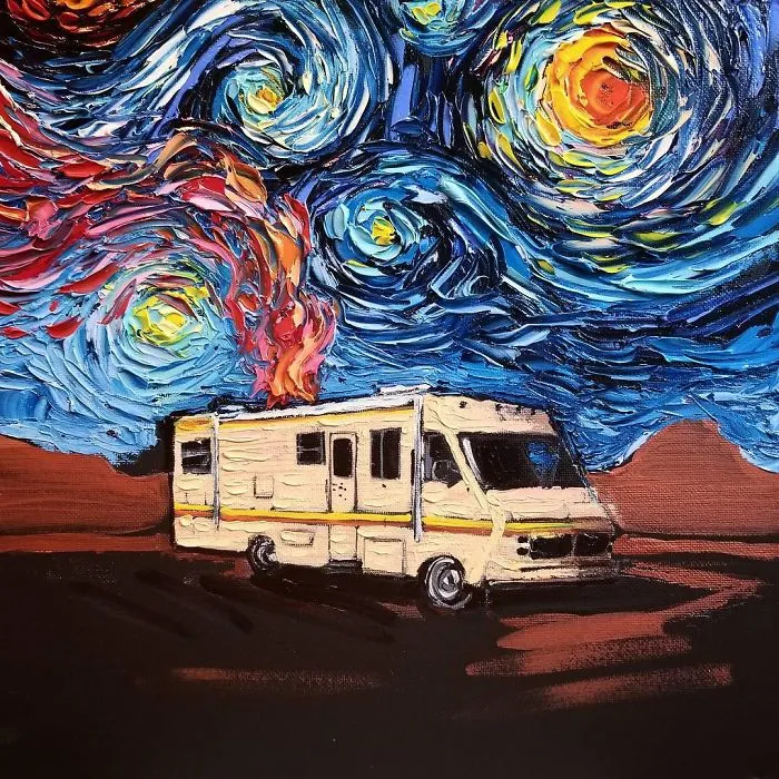 Artist’s Painting Gets Mistaken For A Van Gogh, So She Creates Brilliant ‘Starry Night’ Series (Part II)