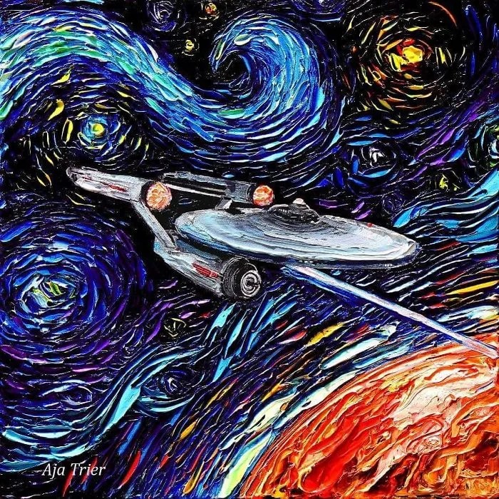 Artist’s Painting Gets Mistaken For A Van Gogh, So She Creates Brilliant ‘Starry Night’ Series (Part II)