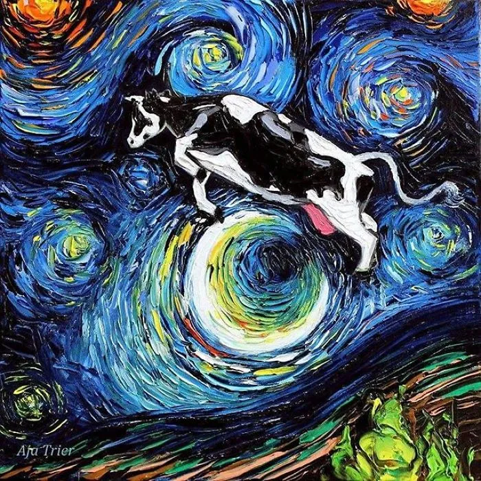 Artist’s Painting Gets Mistaken For A Van Gogh, So She Creates Brilliant ‘Starry Night’ Series (Part II)