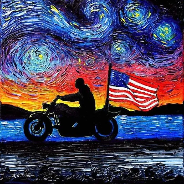 Artist’s Painting Gets Mistaken For A Van Gogh, So She Creates Brilliant ‘Starry Night’ Series (Part II)