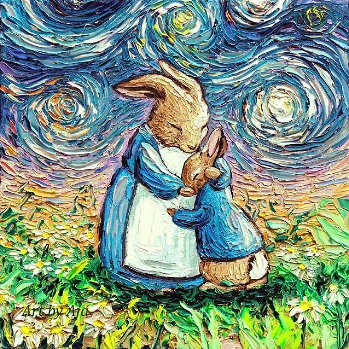 Artist’s Painting Gets Mistaken For A Van Gogh, So She Creates Brilliant ‘Starry Night’ Series (Part II)