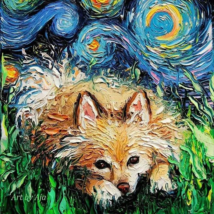 Artist’s Painting Gets Mistaken For A Van Gogh, So She Creates Brilliant ‘Starry Night’ Series (Part II)