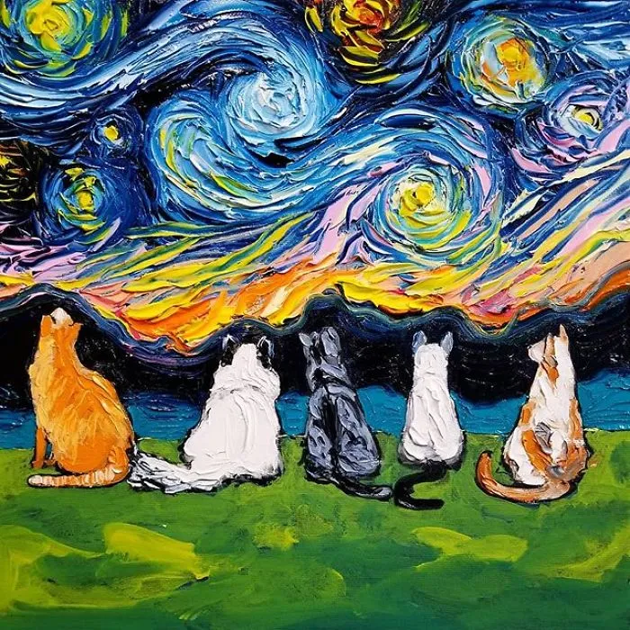 Artist’s Painting Gets Mistaken For A Van Gogh, So She Creates Brilliant ‘Starry Night’ Series (Part II)