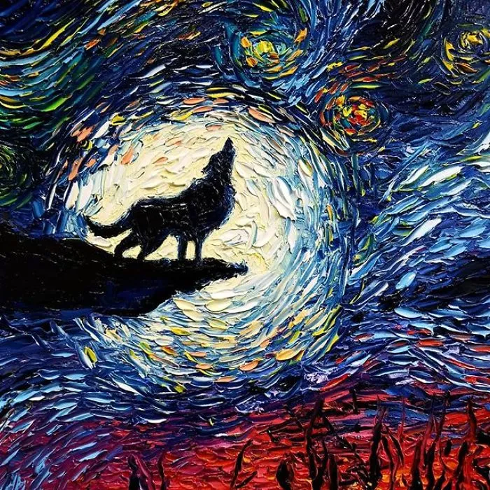 Artist’s Painting Gets Mistaken For A Van Gogh, So She Creates Brilliant ‘Starry Night’ Series (Part II)