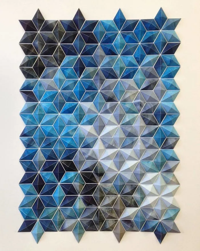 The Way This Engineer Turns Simple Sheets Of Paper Into Geometric Art Is Amazingly Satisfying (30 Pics)