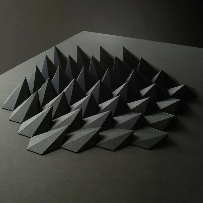 The Way This Engineer Turns Simple Sheets Of Paper Into Geometric Art Is Amazingly Satisfying (30 Pics)