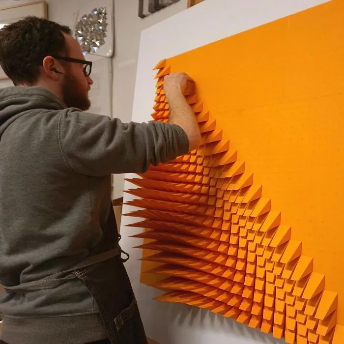 The Way This Engineer Turns Simple Sheets Of Paper Into Geometric Art Is Amazingly Satisfying (30 Pics)