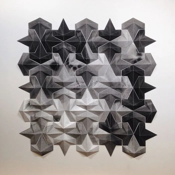 The Way This Engineer Turns Simple Sheets Of Paper Into Geometric Art Is Amazingly Satisfying (30 Pics)