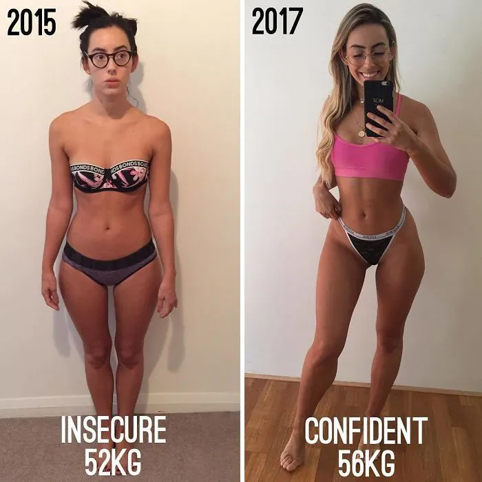 You Know What The Main Difference Is Between These Two Photos? Besides The Underwear It's My Confidence