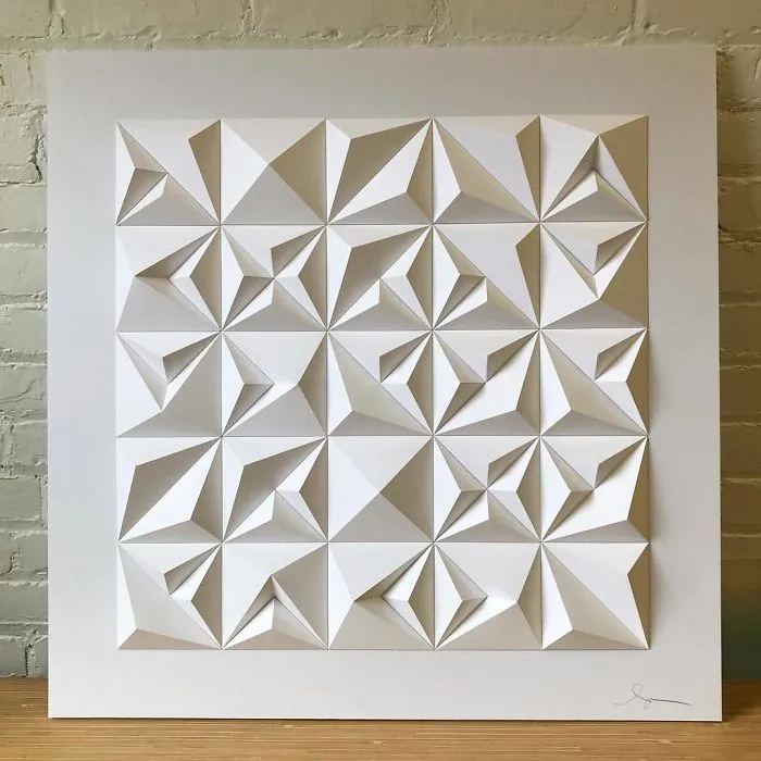 The Way This Engineer Turns Simple Sheets Of Paper Into Geometric Art Is Amazingly Satisfying (30 Pics)